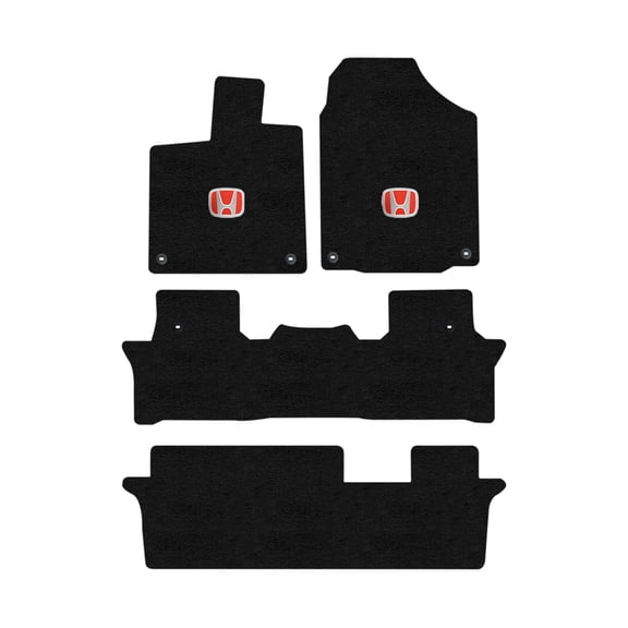 Lloyd Mats Custom Fit Floor Mats for Honda PILOT 2016-ON LogoMat 4Pc Set Charcoal