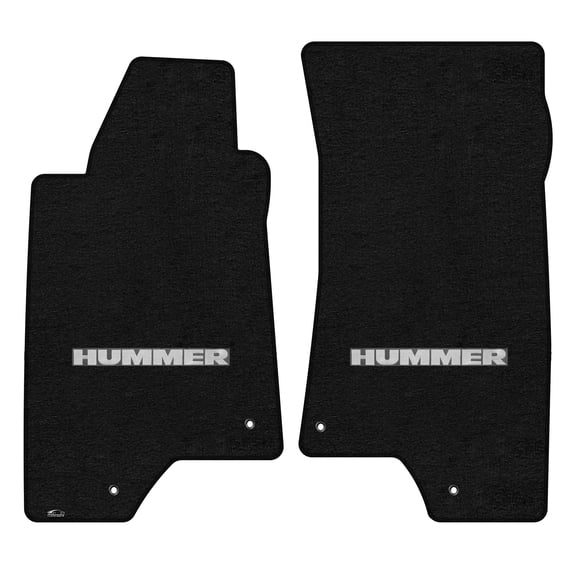 Lloyd Mats Custom Fit Floor Mats for Hummer H3 2006-2006.5 LogoMat 2Pc Set Charcoal