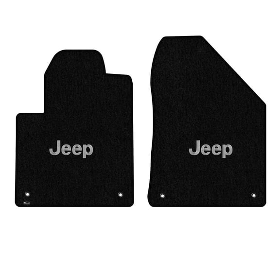 Lloyd Mats Custom Fit Floor Mats for Jeep Cherokee 2015-On LogoMat 2Pc Set Black
