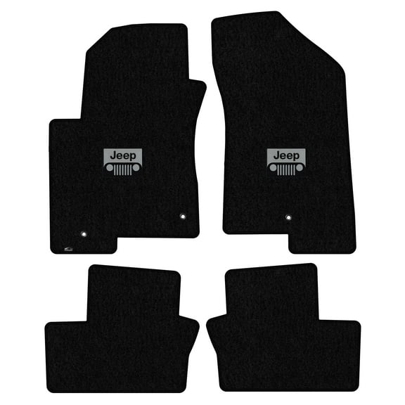 Lloyd Mats Custom Fit Floor Mats for Jeep Compass 2017 FWD LogoMat 4Pc Set Black