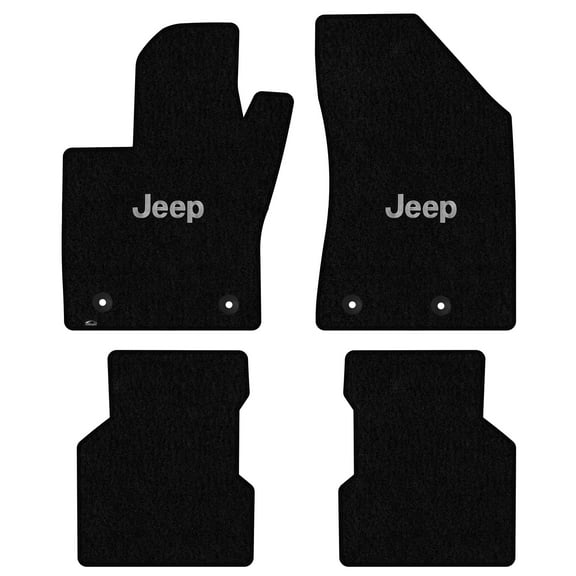 Lloyd Mats Custom Fit Floor Mats for Jeep Compass 2018 LogoMat 4Pc Set Black