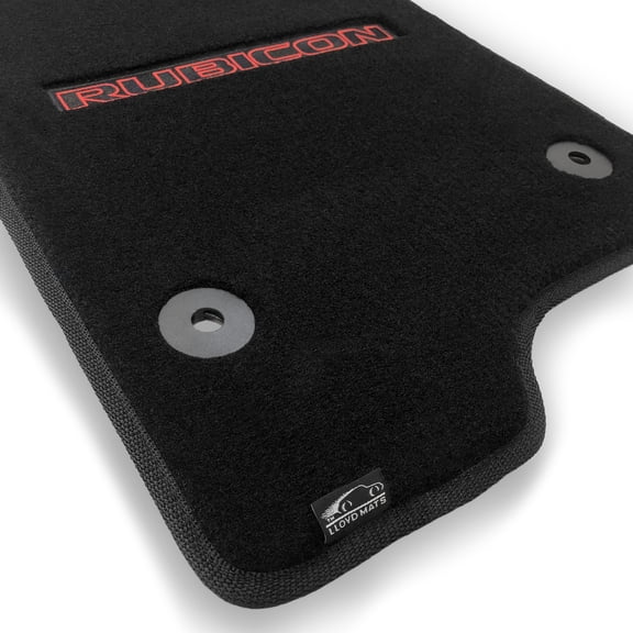 Lloyd Mats LogoMat Custom-Fit 2PC Carpet Floor Mats for 2020-2024 Jeep Gladiator, Black