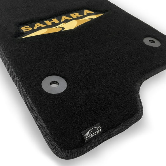 Lloyd Mats LogoMat Custom-Fit 4PC Carpet Floor Mats for 2018-2025 Jeep Wrangler JL 2-Door, Black