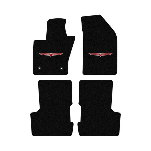 Lloyd Mats LogoMat Custom-Fit 4PC Carpet Floor Mats for 2021-2023 Jeep Renegade, Black