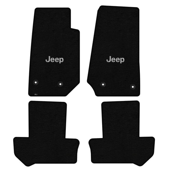 Lloyd Mats Custom Fit Floor Mats for Jeep Wrangler JK 2014-2018 LogoMat 4Pc Set Black