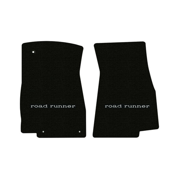 Lloyd Mats LogoMat Custom-Fit 2PC Carpet Floor Mats for 1976-1980 Plymouth Road Runner, Black