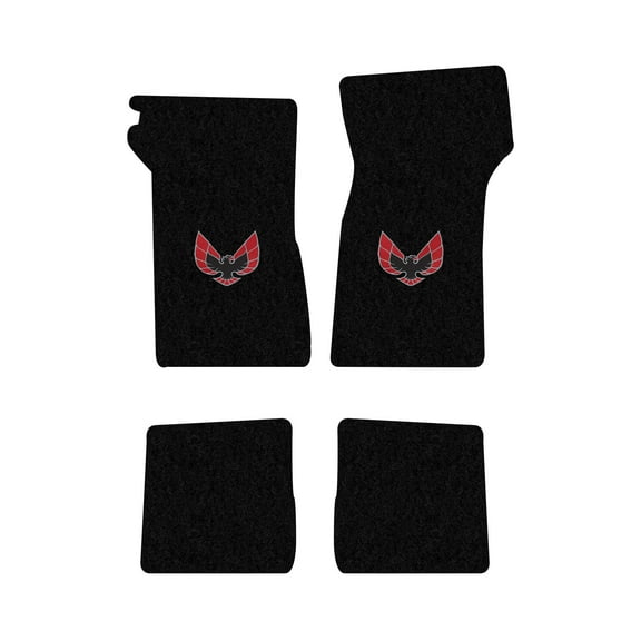 Lloyd Mats Custom Fit Floor Mats for Pontiac Firebird/Trans Am 1967-1969 LogoMat 4Pc Set Black