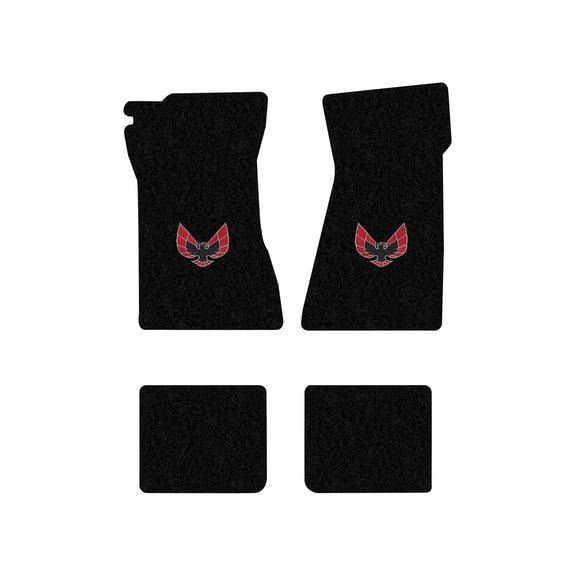 Lloyd Mats Custom Fit Floor Mats for Pontiac Firebird/Trans Am 1970-1981 LogoMat 4Pc Set Black