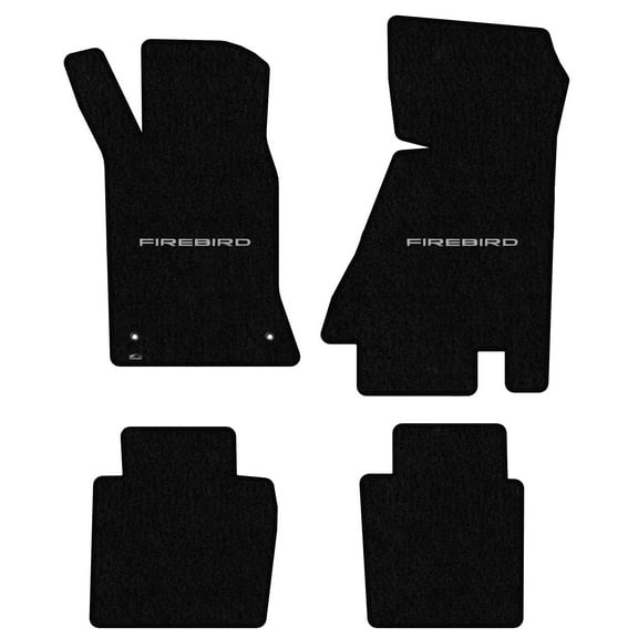 Lloyd Mats Custom Fit Floor Mats for Pontiac Firebird/Trans Am 1982-1992 LogoMat 4Pc Set Black