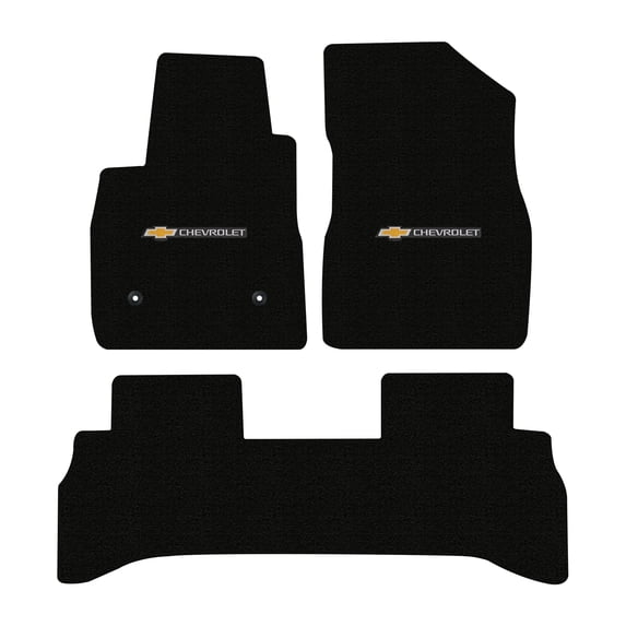 Lloyd Mats LogoMat Custom-Fit 3PC Carpet Floor Mats for 2021-2026 Chevrolet Trailblazer FWD, Charcoal