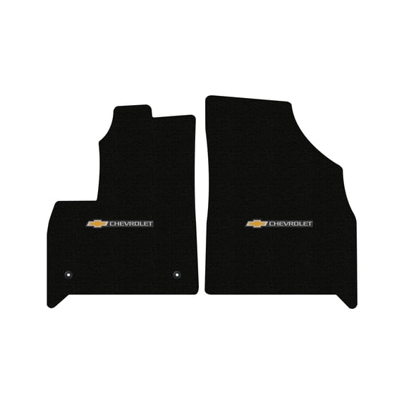 Lloyd Mats LogoMat Custom-Fit 2PC Carpet Floor Mats for 2018-2024 Chevrolet Traverse, Charcoal