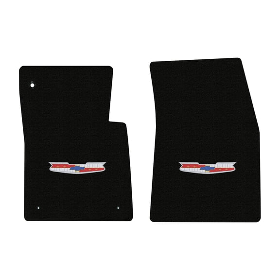 Lloyd Mats LogoMat Custom-Fit 2PC Carpet Floor Mats for 1961-1964 Chevrolet Bel Air, Black