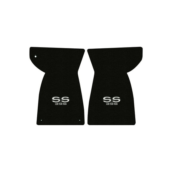 Lloyd Mats LogoMat Custom-Fit 2PC Carpet Floor Mats for 1969-1971 Chevrolet Impala 2-Door w/Hanging Pedals, Black