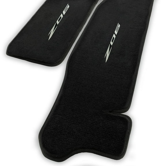 Lloyd Mats LogoMat Custom-Fit 2PC Frunk/Trunk Carpet Mats for 2023-2026 Chevrolet C8 Corvette Coupe (No E-RAY), Charcoal