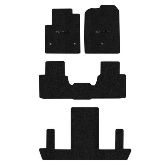 Lloyd Mats LogoMat Custom-Fit 4PC Carpet Floor Mats for 2025-2026 Cadillac Escalade IQ, w/2nd Row Buckets, Charcoal