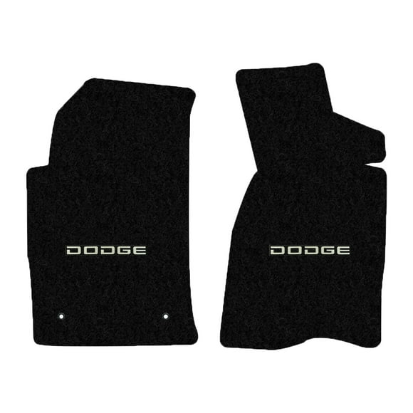 Lloyd Mats LogoMat Premium Carpet Floor Mats for Dodge Daytona 1984-1993, 2PC, Black