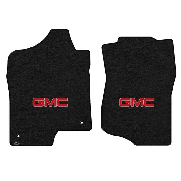 Lloyd Mats-SIERRA 2500/3500 EXTENDED OR CREW 2014 2PC Mats EBONY VELOURTEX GMC LOGO