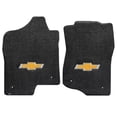 thumbnail image 1 of Lloyd Mats  Silverado 2014-2015 2 Piece Front Ebony Ultimat Gold Bowtie Logo Mat - Ebony, 1 of 1