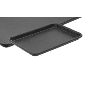 3 teglie per pizza in stile Detroit, 25,4 x 25,4 x 4,6 cm, rigide, rettangolari, profonde, antiaderenti, stile siciliano, pre-stagionate, utensili da