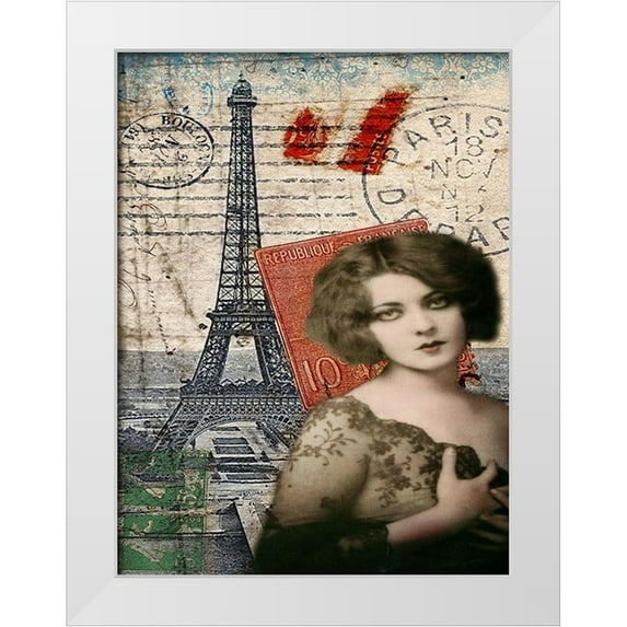 Lloyd, Sandy 12x14 White Modern Wood Framed Museum Art Print Titled - Femme Paris IV