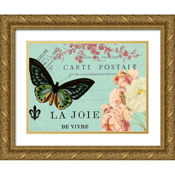 Lloyd, Sandy 18x15 Gold Ornate Wood Framed with Double Matting Museum Art Print Titled - Postcards of Paris IV