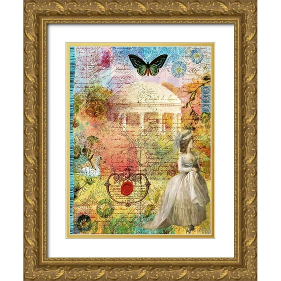 Lloyd, Sandy 19x24 Gold Ornate Wood Framed with Double Matting Museum Art Print Titled - Femme Paris VII