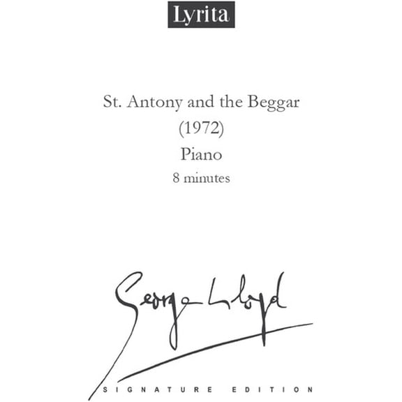 Lloyd: St. Antony & the Beggar for Solo Piano