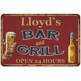thumbnail image 1 of Lloyd's Red Bar and Grill Rustic Sign Decor 8x12 108120045392, 1 of 1