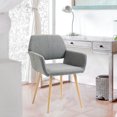 thumbnail image 1 of Lloyss Fabric Upholstered Home Office Task Chair with Open Back Desk Chair with Arms for Small Spaces Home Office Living Room Bedroom, 1 of 9