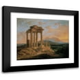 thumbnail image 1 of Lluís Rigalt 14x12 Black Modern Framed Museum Art Print Titled - Landscape with Ruins, 1 of 5
