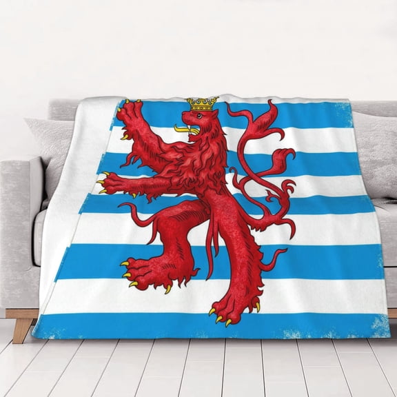 Lluxembourgers-Civil-Ensign Warm Cozy Plush Throw Blanket for Couch Bed Sofa 40"x30"