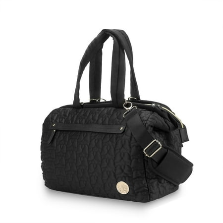 Lmbabter Versatile Herringbone Fabric Large Tote Diaper Bags, Gray