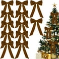 thumbnail image 1 of LmnLft 12PCS Red Velvet Bows for Christmas Tree, Garland Red Velvet Bow Ornaments for Christmastree with Gold Twist Ties for Tree Garland Wreath Indoor Outdoor Christmas Decor Xmas Decorations, 1 of 7