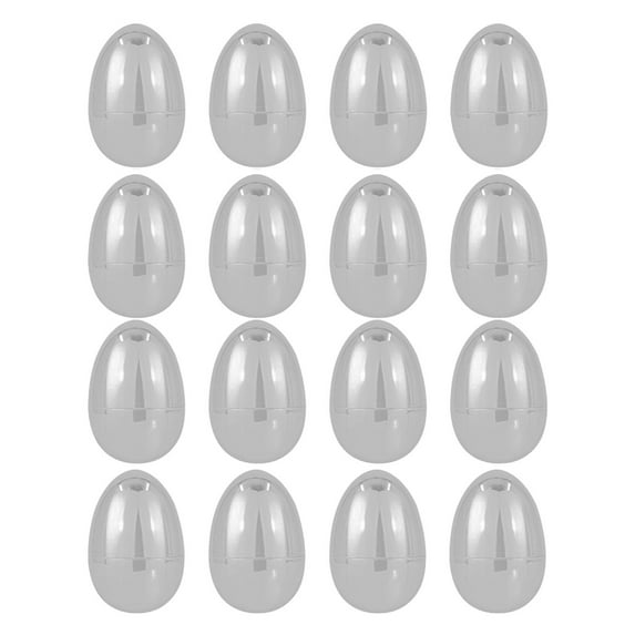 LmnLft 16pc Metallic Easter Egg Set - 2.36" Fillable Plastic Eggs with Glitter Finish for Candy/Treat Storage, Egg Hunt Games & Basket Stuffers