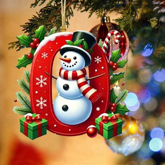 LmnLft 26 Letters Christmas Tree Ornament, Alphabet Hanging Decorations, Personalized Initial Monogram Ornaments for Tree, Gift or Party Holiday Decor