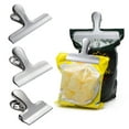 thumbnail image 1 of LmnLft 4" Stainless Steel Food Storage Bag Clips - Heavy Duty Chip Clips for Chips Snacks Coffee Bags, Rustproof Kitchen Pantry Organization Essentials (Set of 6), 1 of 8