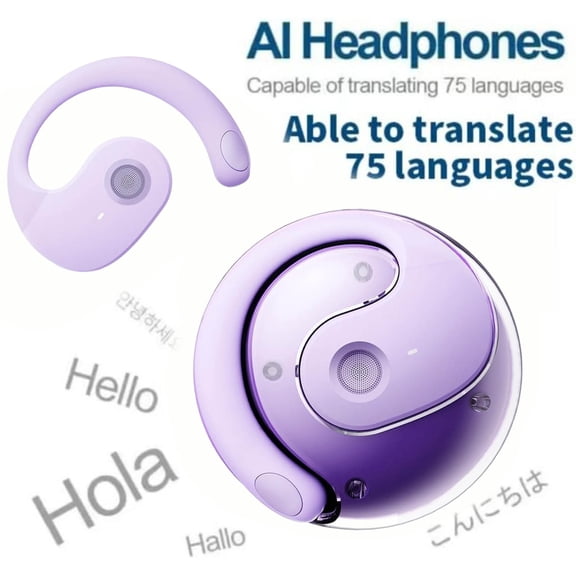 LmnLft AI Translator Earbuds, BY-01 Multi-Language Smart Translation Bluetooth Headset, 3 in 1 144 Languages & Accents Translator in Real Time for Travel Business Students