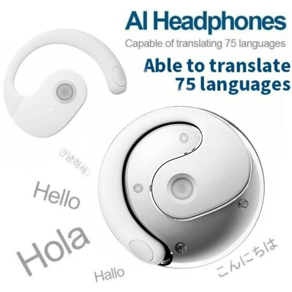 LmnLft AI Translator Earbuds, BY-01 Multi-Language Smart Translation Bluetooth Headset, 3 in 1 144 Languages & Accents Translator in Real Time for Travel Business Students