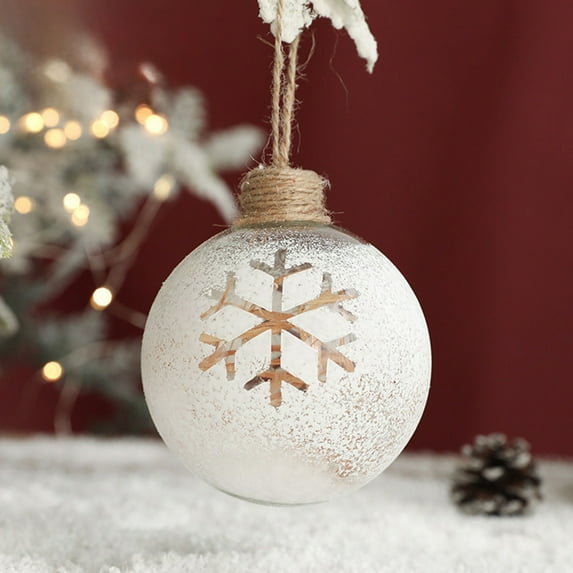 LmnLft Christmas Glass Ball Ornaments, Transparent Hanging Balls for Tree Decoration, Shatterproof Holiday Pendant for Indoor Xmas Home, Party, and Office Decor