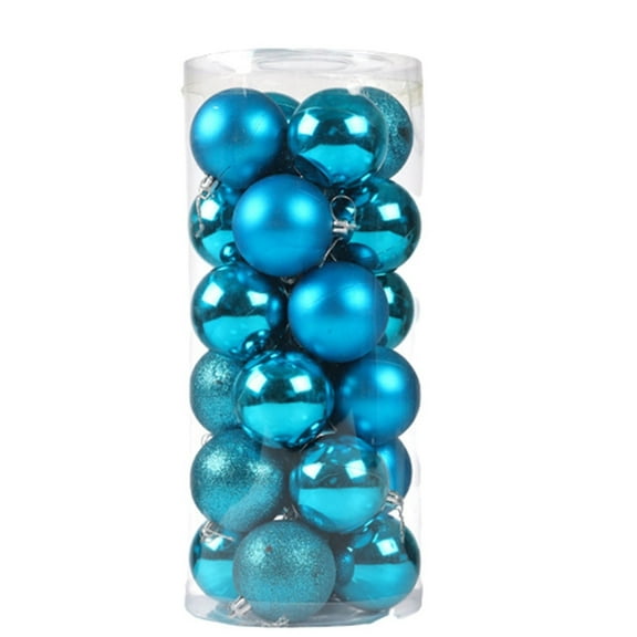 LmnLft Christmas Hanging Baubles, 30mm Shatterproof Plastic Balls for Tree, Party, Holiday, and Indoor Decorations