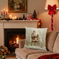 LmnLft Christmas Pillow Set, 45x45cm Living Room Sofa Cushion Set For Holiday Decoration, Excluding Pillow Core, Soft Decorative Throw Pillows With Christmas Motifs