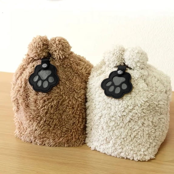 LmnLft Dog Fur Storage Keychain 3PCS, Cute Leather Paw Keychain, Pet Hair Keepsake Keychain, Unique Pet Memorial Collection Keychain, Pet Memorial Gifts for Pet Lovers Bag Purse Paw Charm Key Holder