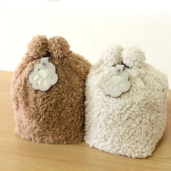 LmnLft Dog Fur Storage Keychain 3PCS, Cute Leather Paw Keychain, Pet Hair Keepsake Keychain, Unique Pet Memorial Collection Keychain, Pet Memorial Gifts for Pet Lovers Bag Purse Paw Charm Key Holder