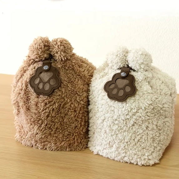LmnLft Dog Fur Storage Keychain 3PCS, Cute Leather Paw Keychain, Pet Hair Keepsake Keychain, Unique Pet Memorial Collection Keychain, Pet Memorial Gifts for Pet Lovers Bag Purse Paw Charm Key Holder
