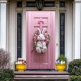 thumbnail image 1 of LmnLft Double-Sided Easter Bunny Door Flag - Polyester Spring Welcome Sign for Porch Decor, Weatherproof Hanging Wreath Alternative, 1 of 9