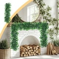thumbnail image 1 of LmnLft Faux Evergreen Rattan Wall Garland - Lifelike Pothos Vine with Flexible Stems, Boho Home Office Hanging Greenery Decor, 1 of 7