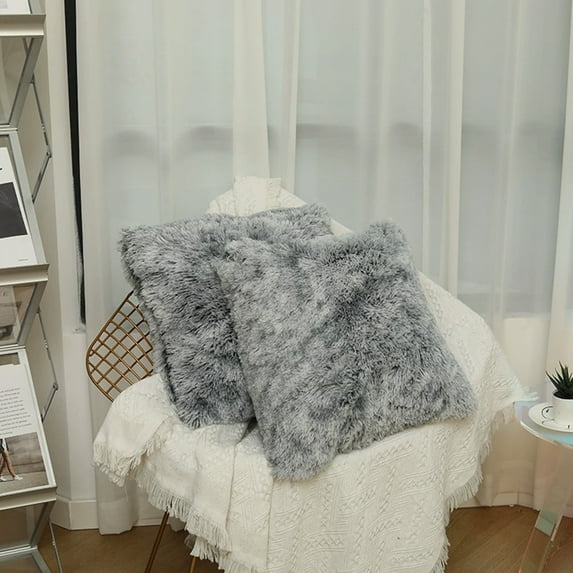 LmnLft Faux Fur Pillow Covers, Soft Plush Decorative Cushion Cases, Cozy Winter Throw Pillow Covers for Sofa, Couch, Bed, and Living Room Décor