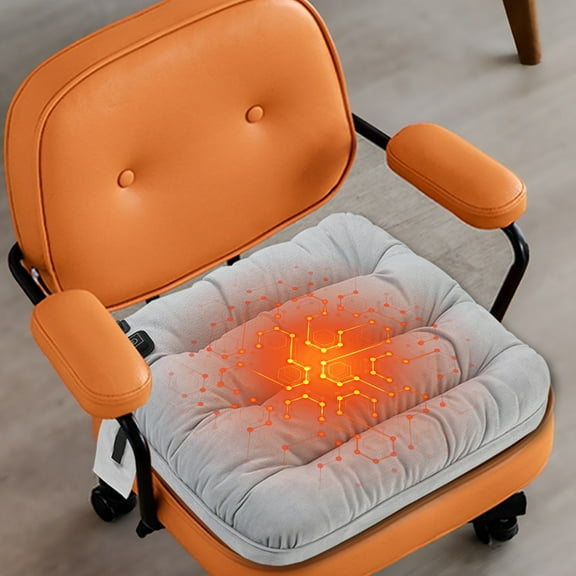 LmnLft Foldable Heated Stadium Seat Cushion USB Powered, Backrest Support, Adjustable Heated Pad for Outdoor Sports, Office, Camping and Indoor Use