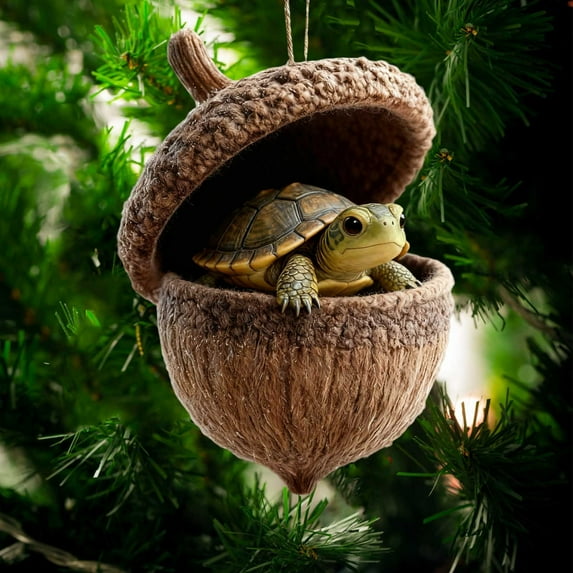 LmnLft Forest Animal Acorn Ornaments for Christmas Tree Hanging,2026 Pine Cone Animal Decoration,Woodland Creature Figurine,Animal Acrylic Hanging Ornament for Christmas Tree Home Party Décor,D