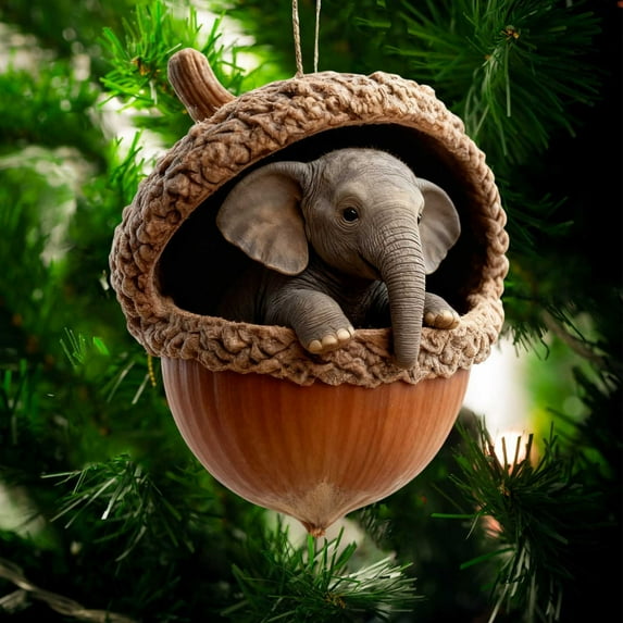 LmnLft Forest Animal Acorn Ornaments for Christmas Tree Hanging,2026 Pine Cone Animal Decoration,Woodland Creature Figurine,Animal Acrylic Hanging Ornament for Christmas Tree Home Party Décor,B